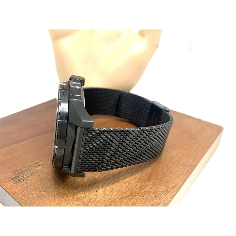 Hugo Boss Men's Watch 1530289 Quartz Black Dial Mesh Stainless Steel 44mm